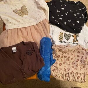 Cute Kids’ Set - Dresses, Sweater, Top, and Pillow Case -‎ Size 4/5